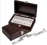 DOMINOS DOUBLE 9 BOITE BOIS