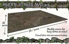 TAPIS DE JEU RUES BOUEUSES 90X90 (MUDDY STREETS GAMING MAT 3X3)