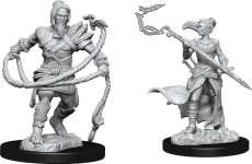 STONEFORGE MYSTIC & KOR HOOKMASTER : MAGIC THE GATHERING UNPAINTED MINIATURES