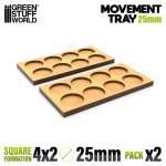 PLATEAU DE MOUVEMENT MDF POUR SOCLES RONDS 25MM 4X2 X2 GSW
