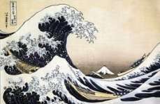 250P BOIS - LA GRAND VAGUE DE KANAGAWA (HOKUSAI)