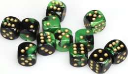 12D6 16MM NOIR-VERT/OR