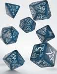 7 DES CALL OF CTHULHU ABYSSAL & WHITE DICE SET