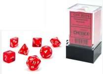 7 DES MINI RED/WHITE TRANSLUCI