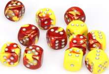 12D6 16MM ROUGE-JAUNE/ARGENT