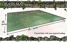 TAPIS DE JEU HERBE VERTE 90X90 (GRASSY FIELD GAMING MAT 3X3)