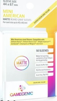 50 PROTEGE CARTES MATTE MINI AMERICAN 44X67