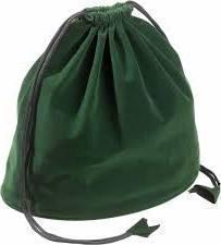 SAC ECHECS VELOURS VERT VIDE