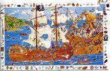 PUZZLE Enfant OBSERVATION 100P \LES PIRATES\ (DJECO)