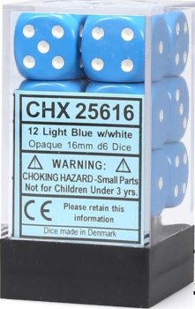 12D6 16MM BLEU CLAIR/BLANC