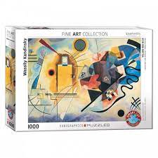 PUZZLE 1000 PIECES - JAUNE ROUGE BLEU (KANDINSKI)