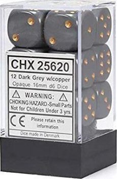 12D6 16MM GRIS FONCE/CUIVRE