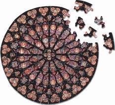 80P bois PUZZLE ROSACE DE NOTRE DAME