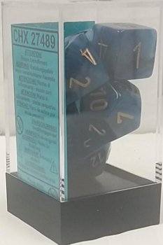 PHANTOM DICE SET - TEAL/GOLD