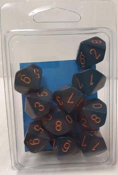 SET 10 D10 DUSTY BLUE/GOLD