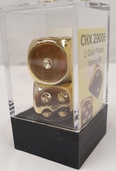 2 DES 6 FACES METAL OR