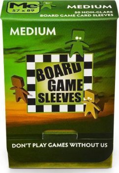 BOARD GAME SLEEVES NONGLARE MEDIUM 57x89mm (50P)