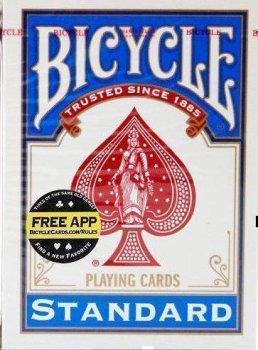 BICYCLE FACE BLANCHE DOS BLEU