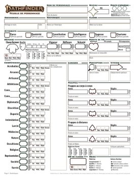 BLOC FICHES PERSOS PF2 REMASTE