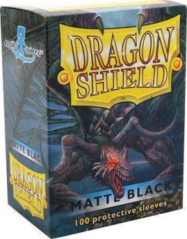 100P MATTE BLACK DRAGON SHIELD (STANDARD NOIR)