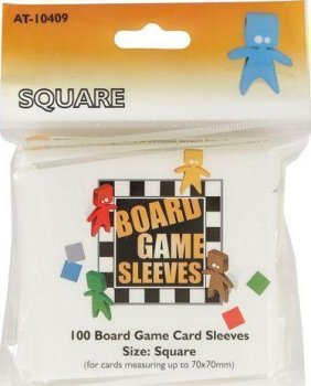 PROTEGE CARTES BOARD GAME SLEEVES SQUARE 70*70MM POUR 100 CARTES