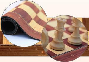 TAPIS ECHIQUIER CLASSIC (ECHECS CASE 5CM WOGAMAT)