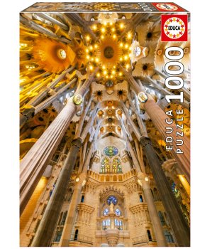 PUZZLE 1000 PIECES INTERIEUR SAGRADA FAMILIA