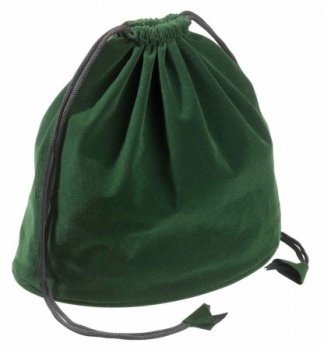 SAC ECHECS VELOURS VERT (VIDE)