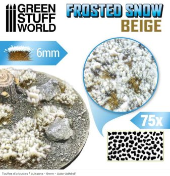 Touffes de Buissons - 6mm - Neige - BEIGE