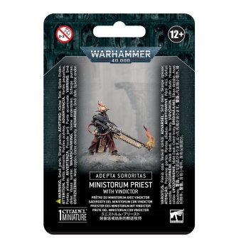 PRETRE AVEC VINDICTOR - ADEPTA SORORITAS (MUNISTORUM PRIEST WITH VINDICTOR)