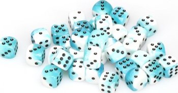 36D6 12MM BLANC-BLEU SARCELLE/NOIR