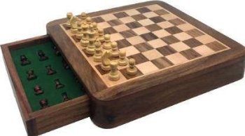 COFFRET ECHECS MAGNETIQUE 25CM avec TIROIRS