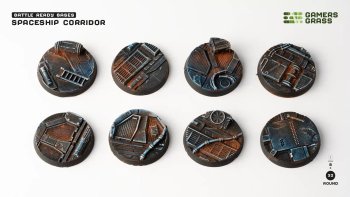 Spaceship Corridor Bases, Round 32mm (x8)