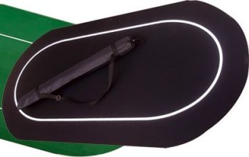 TAPIS NEOPRENE/JERSEY OVALE NOIR