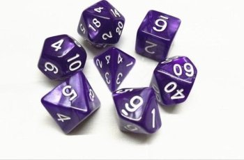 SET DE DES VIOLET NACRE