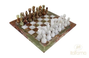 ECHECS ONYX GREEN/WHITE 40X40