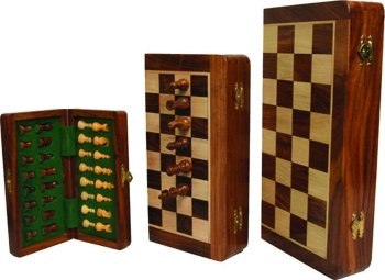 JEU D’ECHECS MAGNETIQUE PLIABLE 30CM ACACIA