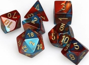 SET DE DES GEMINI ROUGE SAR/OR