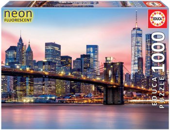 PUZZLE EDUCA 1000 PIECES PONT DE BROOKLYN NEON