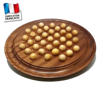 SOLITAIRE 25 CM BILLES en BUIS 37 emplacements