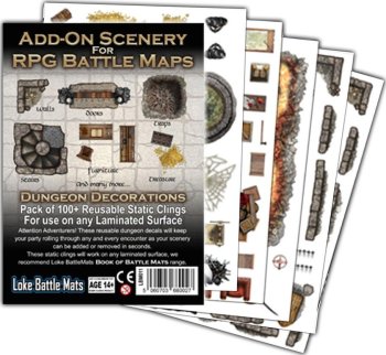 DECORATIONS ADDITIONELLE POUR LES BATTLE MAPS (THE DUNGEON BOOKS)