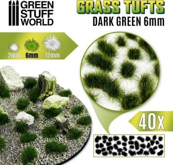 TOUFFES DARK GREEN 6MM