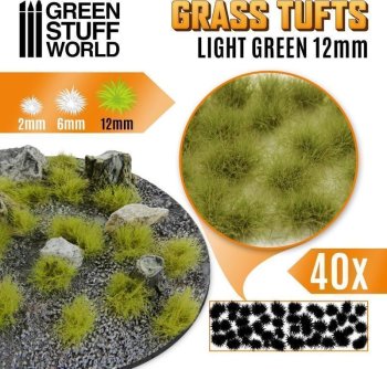 Touffes d’herbe - 12mm - Auto-Adhésif - VERT CLAIR