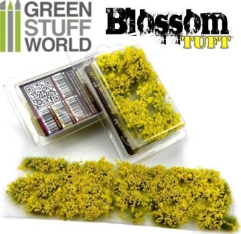 Touffes de Fleurs - 6mm - Auto-Adhésif - Fleurs JAUNES