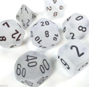 SET DE DES TRANSPARENT / NOIR