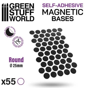 AIMANTS ADHESIFS RONDS 25MM x55 GSW