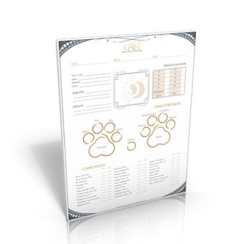 CATS !, LA MASCARADE - FEUILLES DE PERSONNAGE