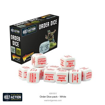 Bolt Action : Orders Dice Pack - White