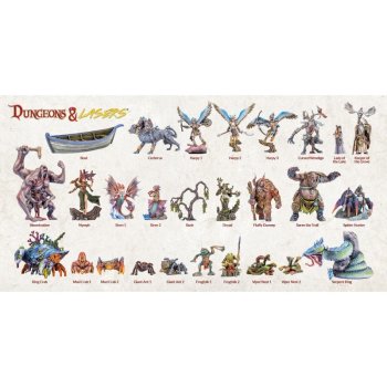 FANTASY MINIATURES SET DUNGEONS & LASERS - FIGURINES
