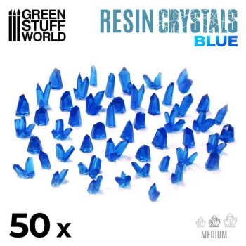 CRISTAUX BLEU MOYENS EN RESINE